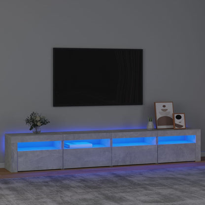 Tv-Meubel Met Led-Verlichting 240 x 35 x 40 cm Betongrijs