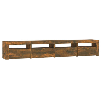 Tv-Meubel Met Led-Verlichting 240X35X40 Cm Gerookt Eikenkleurig 1 240 x 35 x 40 cm
