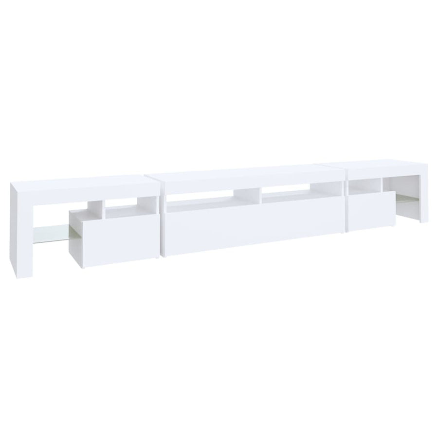 Tv-Meubel Met Led-Verlichting 260X36,5X40 Cm 260 x 36.5 x 40 cm Wit