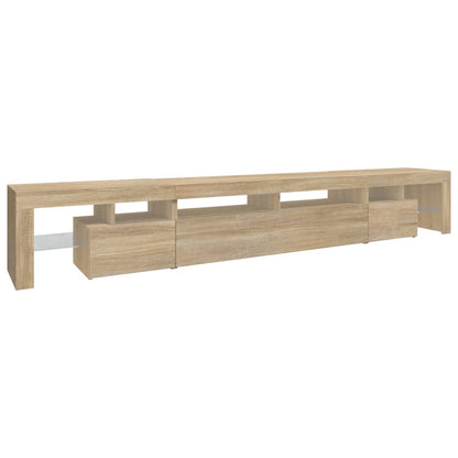 Tv-Meubel Met Led-Verlichting 260X36,5X40Cm Kleurig 260 x 36.5 x 40 cm Sonoma eiken