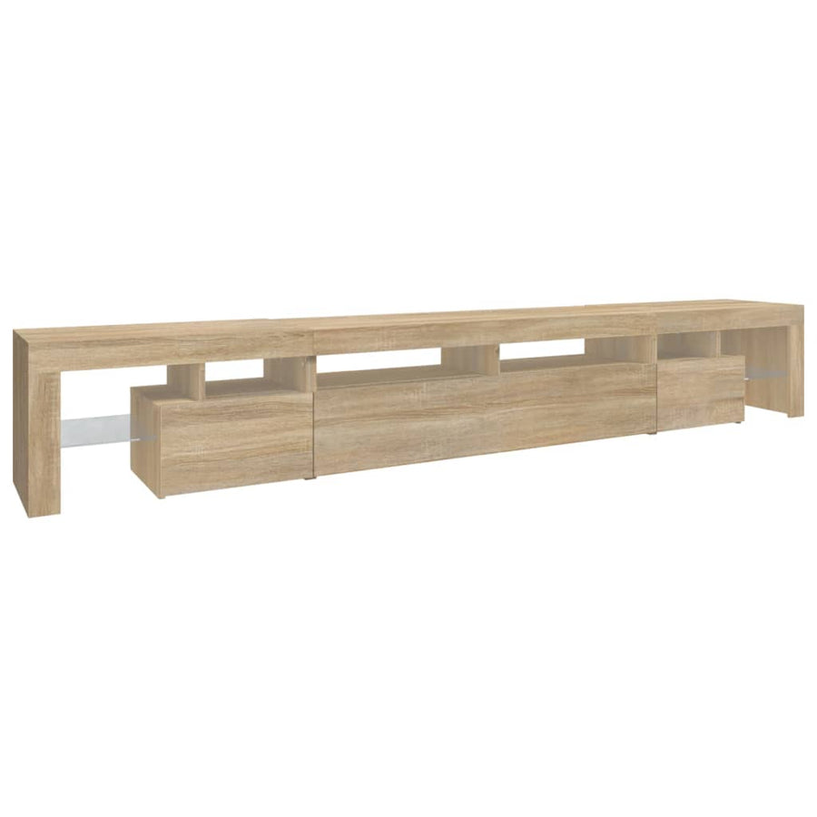 Tv-Meubel Met Led-Verlichting 260X36,5X40Cm Kleurig 260 x 36.5 x 40 cm Sonoma eiken