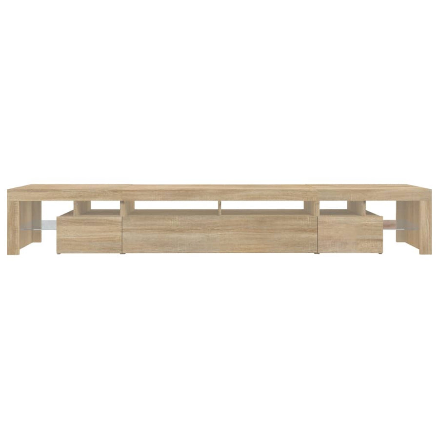 Tv-Meubel Met Led-Verlichting 260X36,5X40Cm Kleurig 260 x 36.5 x 40 cm Sonoma eiken