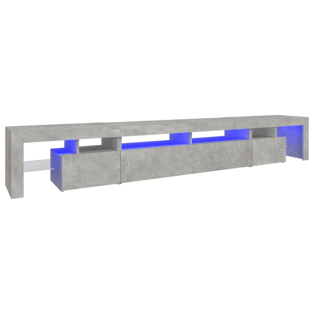 Tv-Meubel Met Led-Verlichting 260X36,5X40 Cm 260 x 36.5 x 40 cm Betongrijs
