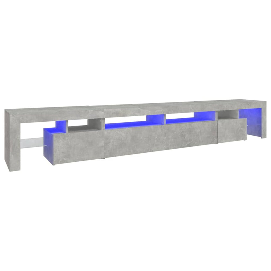 Tv-Meubel Met Led-Verlichting 260X36,5X40 Cm 260 x 36.5 x 40 cm Betongrijs