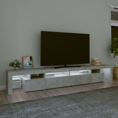 Tv-Meubel Met Led-Verlichting 260X36,5X40 Cm 260 x 36.5 x 40 cm Betongrijs