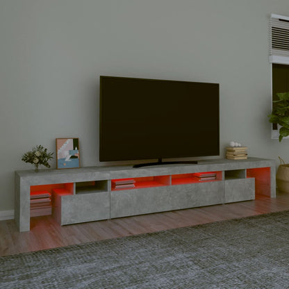 Tv-Meubel Met Led-Verlichting 260X36,5X40 Cm 260 x 36.5 x 40 cm Betongrijs
