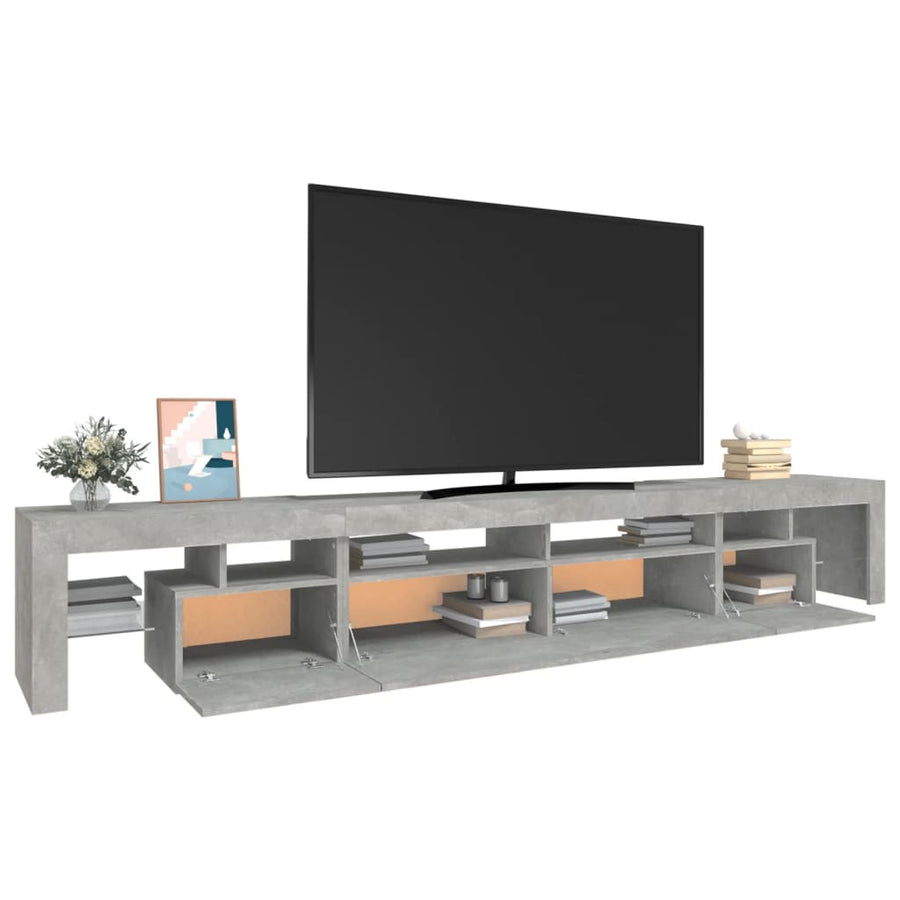 Tv-Meubel Met Led-Verlichting 260X36,5X40 Cm 260 x 36.5 x 40 cm Betongrijs