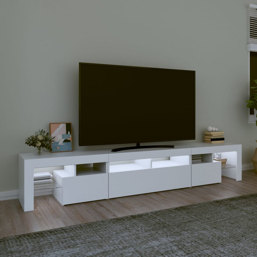 Tv-Meubel Met Led-Verlichting 230X36,5X40 Cm 230 x 36.5 x 40 cm Wit