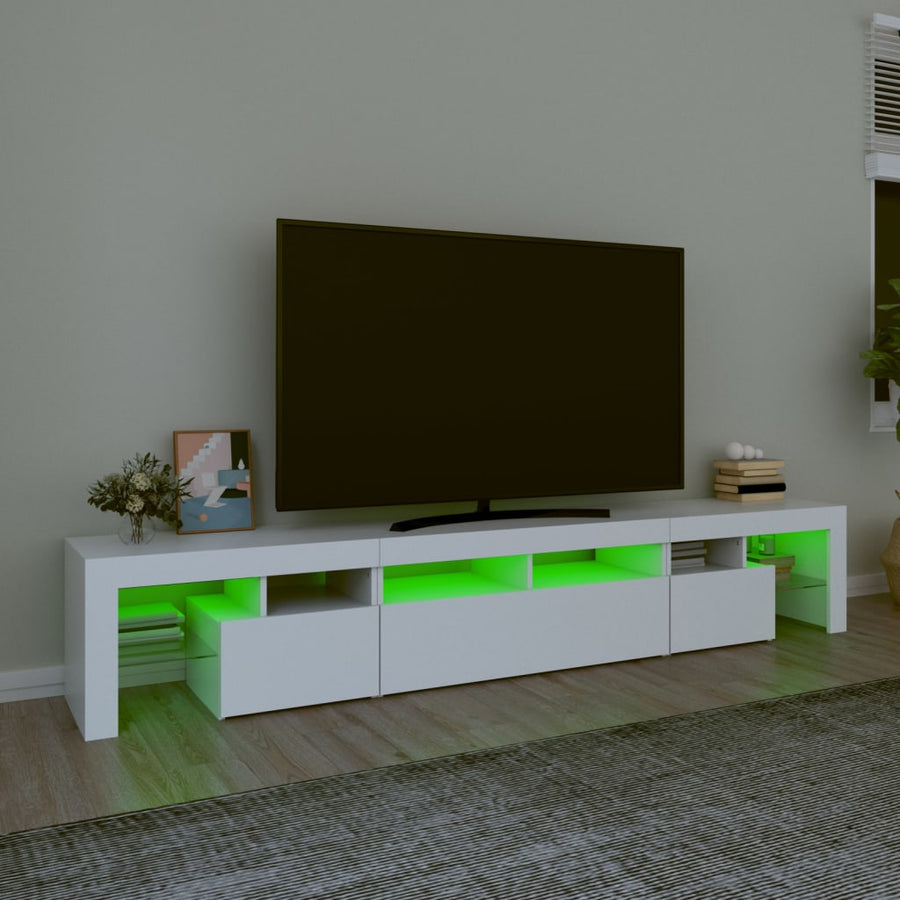 Tv-Meubel Met Led-Verlichting 230X36,5X40 Cm 230 x 36.5 x 40 cm Wit