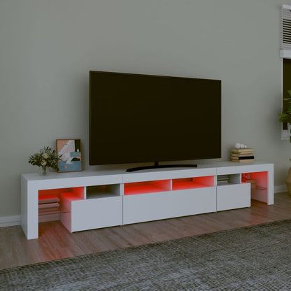 Tv-Meubel Met Led-Verlichting 230X36,5X40 Cm 230 x 36.5 x 40 cm Wit