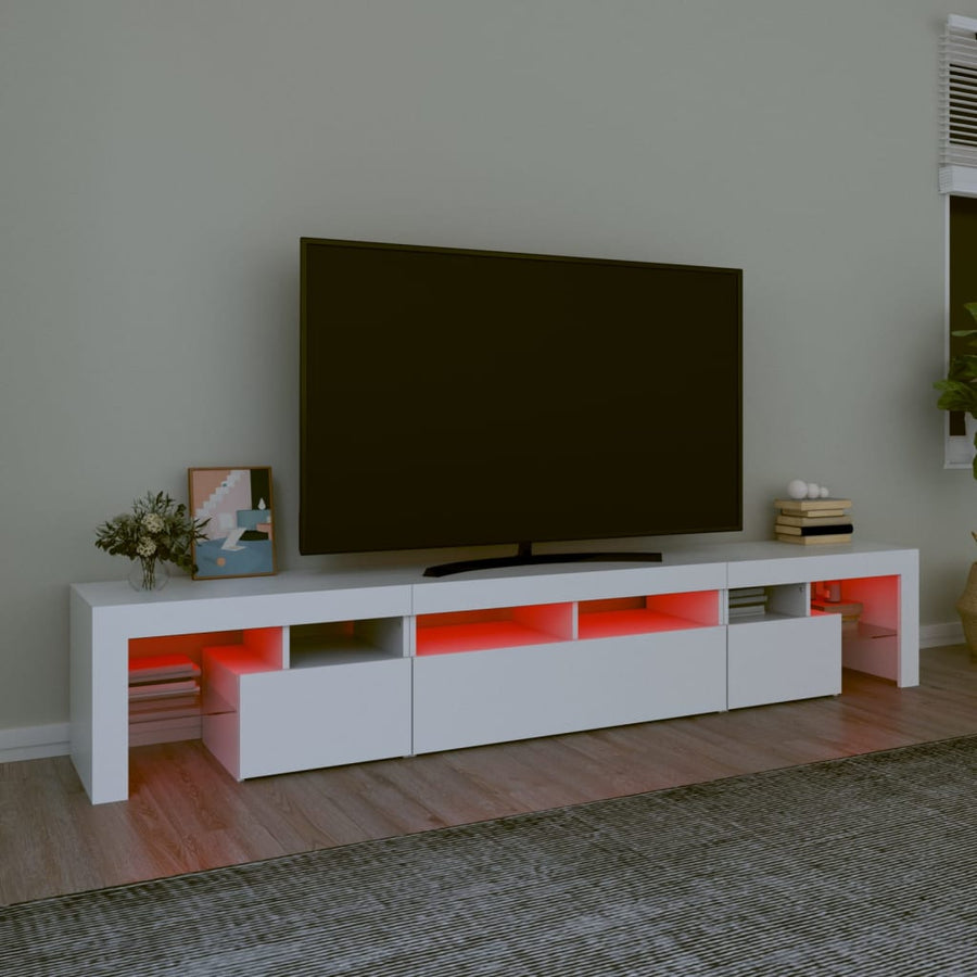 Tv-Meubel Met Led-Verlichting 230X36,5X40 Cm 230 x 36.5 x 40 cm Wit