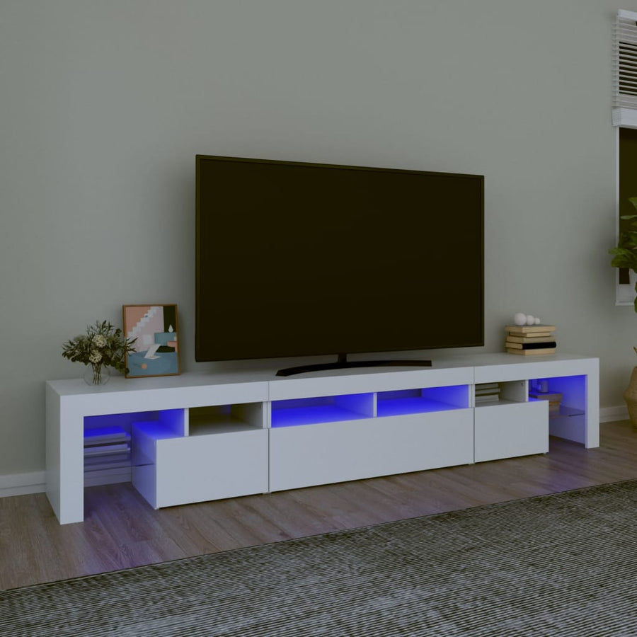 Tv-Meubel Met Led-Verlichting 230X36,5X40 Cm 230 x 36.5 x 40 cm Wit