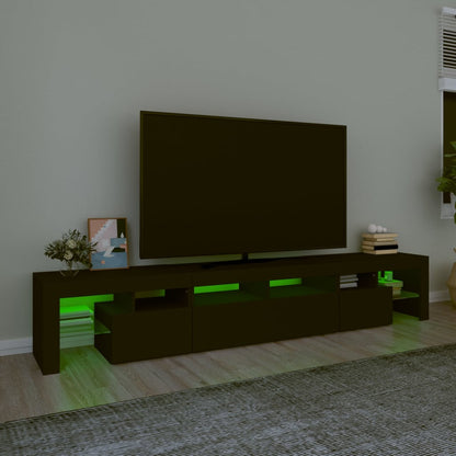 Tv-Meubel Met Led-Verlichting 230X36,5X40 Cm Zwart 1 230 x 36.5 x 40 cm