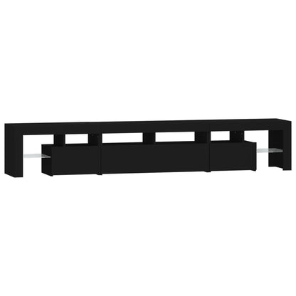 Tv-Meubel Met Led-Verlichting 230X36,5X40 Cm Zwart 1 230 x 36.5 x 40 cm
