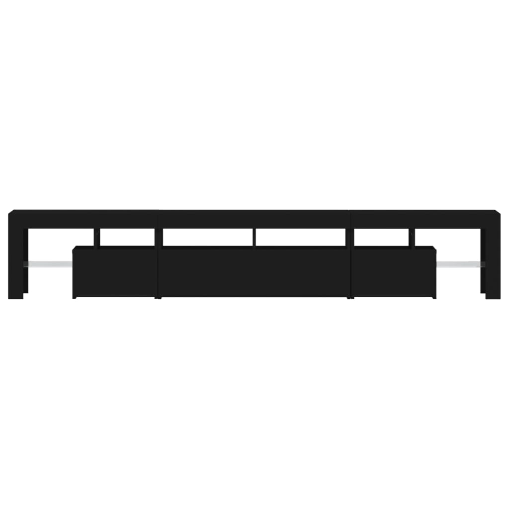 Tv-Meubel Met Led-Verlichting 230X36,5X40 Cm Zwart 1 230 x 36.5 x 40 cm