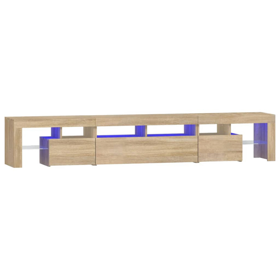 Tv-Meubel Met Led-Verlichting 230X36,5X40Cm Kleurig 230 x 36.5 x 40 cm Sonoma eiken