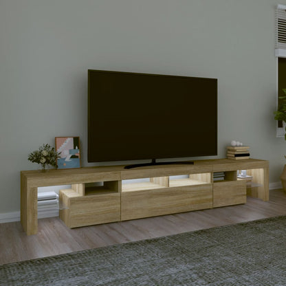 Tv-Meubel Met Led-Verlichting 230X36,5X40Cm Kleurig 230 x 36.5 x 40 cm Sonoma eiken