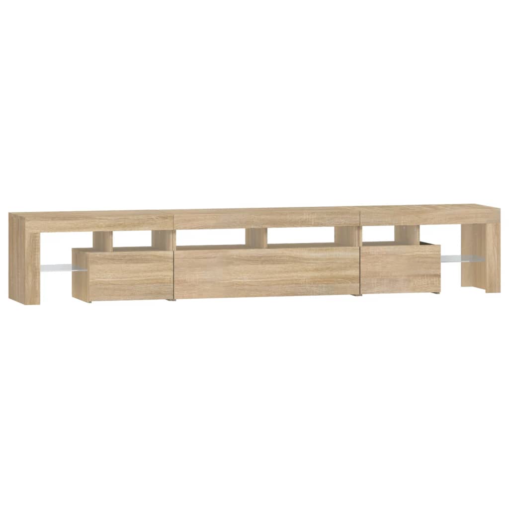Tv-Meubel Met Led-Verlichting 230X36,5X40Cm Kleurig 230 x 36.5 x 40 cm Sonoma eiken