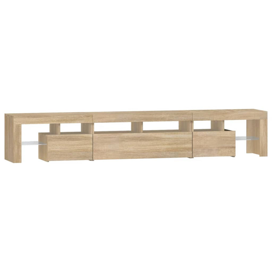 Tv-Meubel Met Led-Verlichting 230X36,5X40Cm Kleurig 230 x 36.5 x 40 cm Sonoma eiken