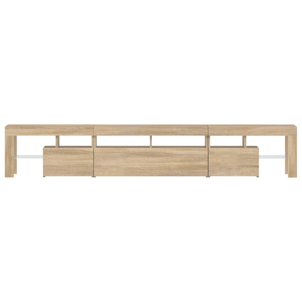 Tv-Meubel Met Led-Verlichting 230X36,5X40Cm Kleurig 230 x 36.5 x 40 cm Sonoma eiken