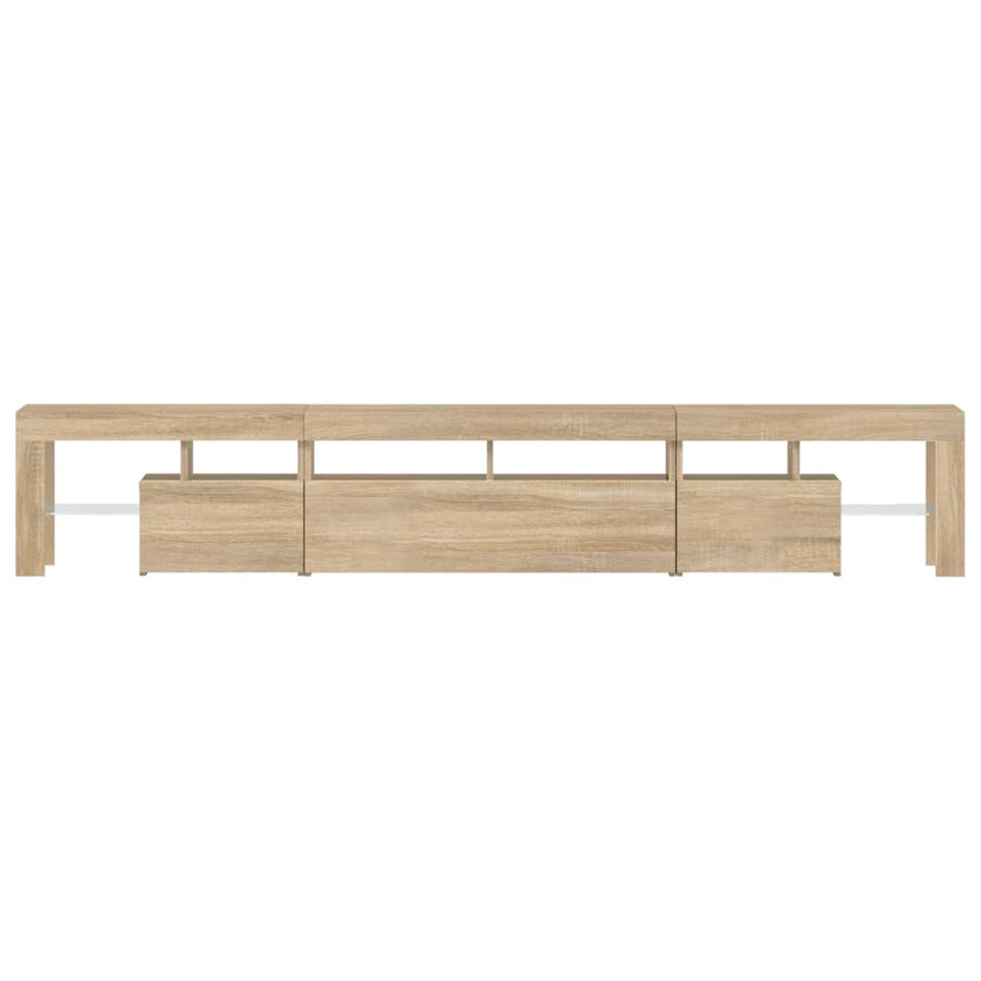 Tv-Meubel Met Led-Verlichting 230X36,5X40Cm Kleurig 230 x 36.5 x 40 cm Sonoma eiken