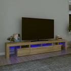 Tv-meubel 230x36,5x40 cm sonoma eiken met LED