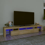 Tv-meubel 230x36,5x40 cm sonoma eiken met LED