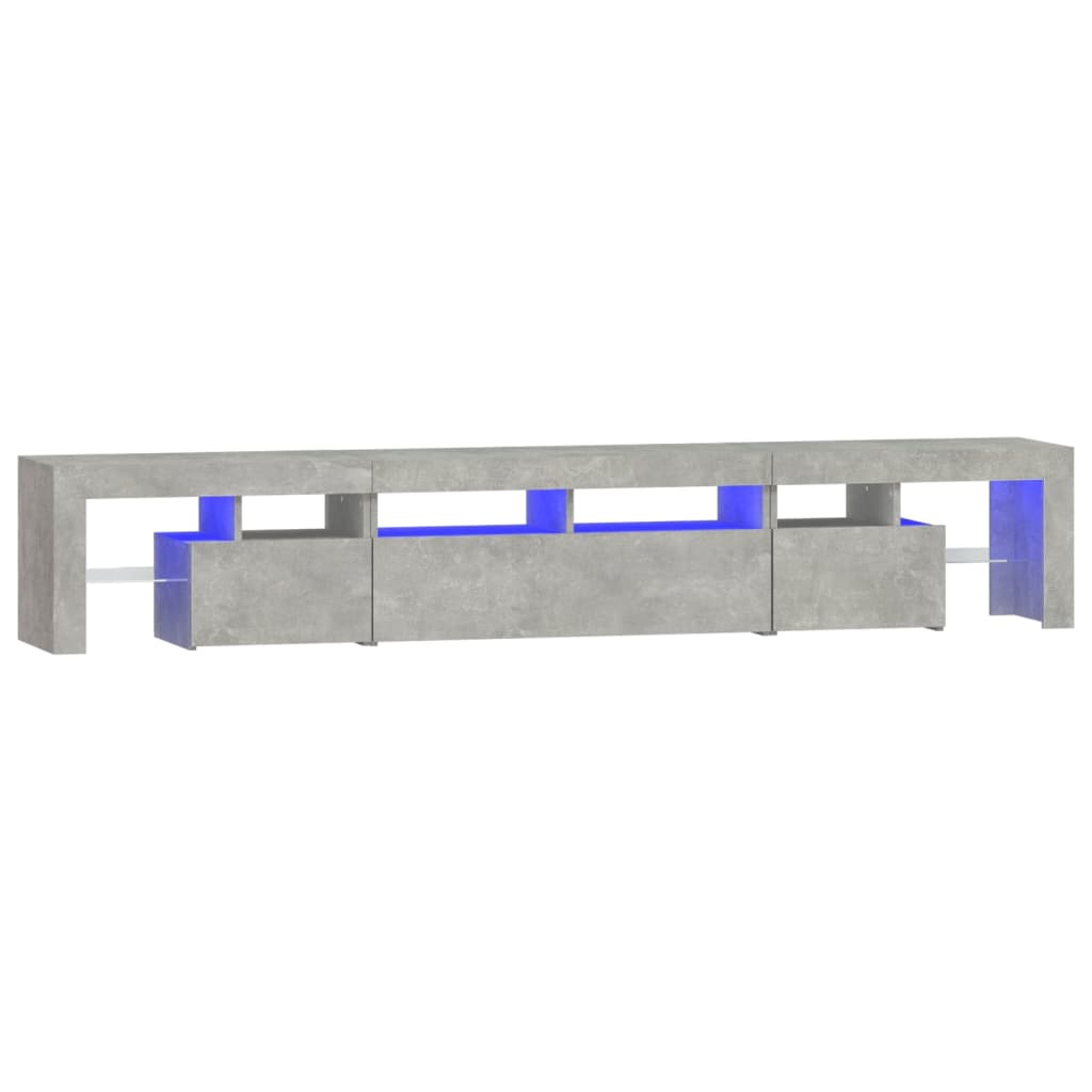 Tv-Meubel Met Led-Verlichting 230X36,5X40 Cm Betongrijs 1 230 x 36.5 x 40 cm
