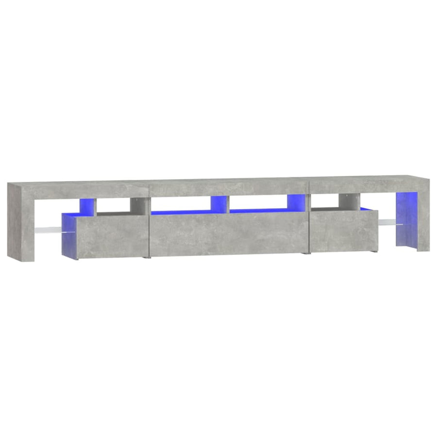 Tv-Meubel Met Led-Verlichting 230X36,5X40 Cm Betongrijs 1 230 x 36.5 x 40 cm