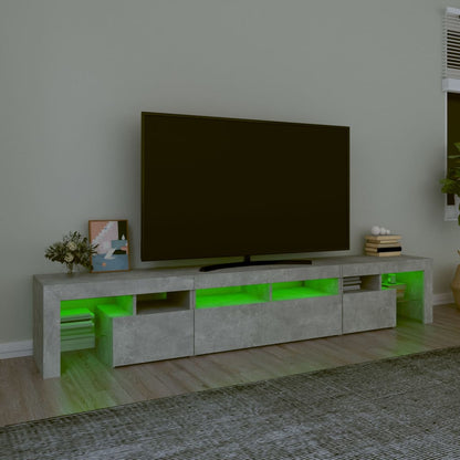 Tv-Meubel Met Led-Verlichting 230X36,5X40 Cm Betongrijs 1 230 x 36.5 x 40 cm