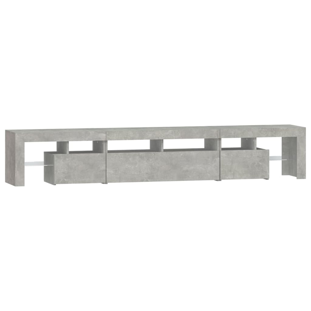 Tv-Meubel Met Led-Verlichting 230X36,5X40 Cm Betongrijs 1 230 x 36.5 x 40 cm