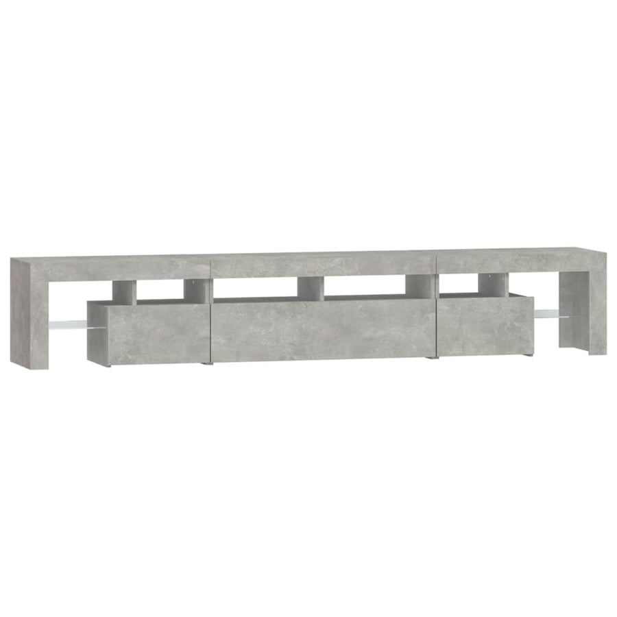 Tv-Meubel Met Led-Verlichting 230X36,5X40 Cm Betongrijs 1 230 x 36.5 x 40 cm