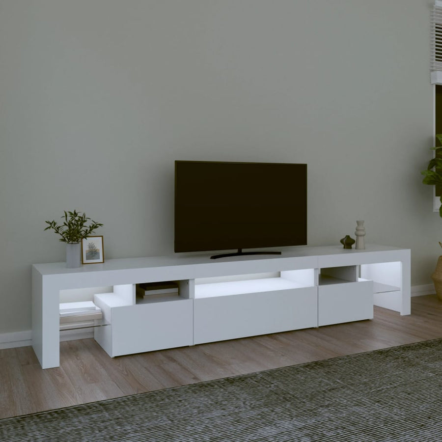 Tv-Meubel Met Led-Verlichting 25X36,5X40 Cm 215 x 36.5 x 40 cm Wit