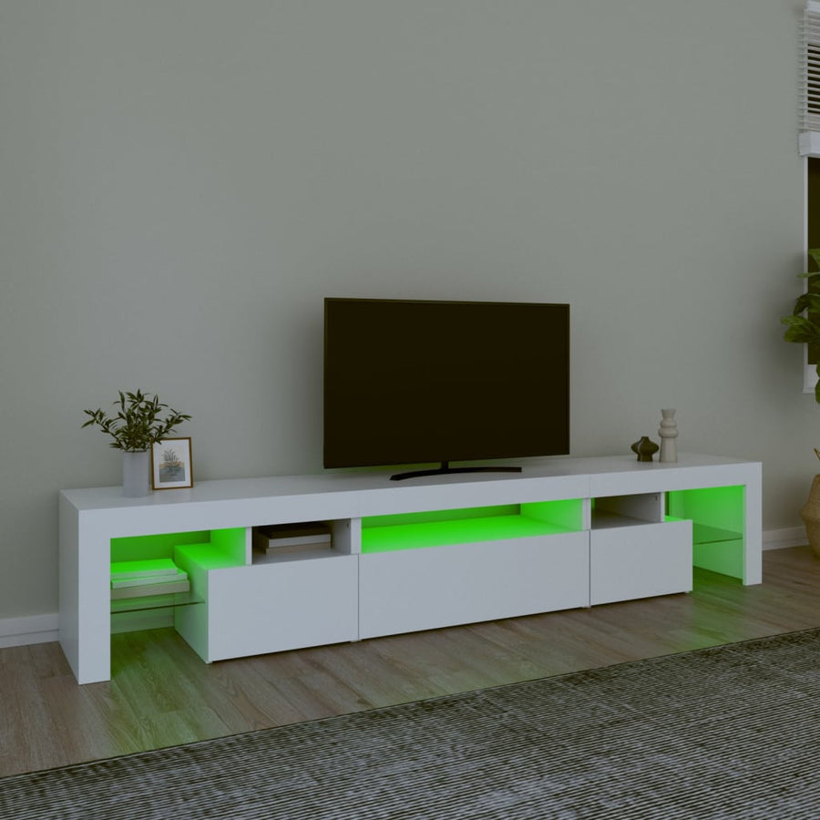 Tv-Meubel Met Led-Verlichting 25X36,5X40 Cm 215 x 36.5 x 40 cm Wit
