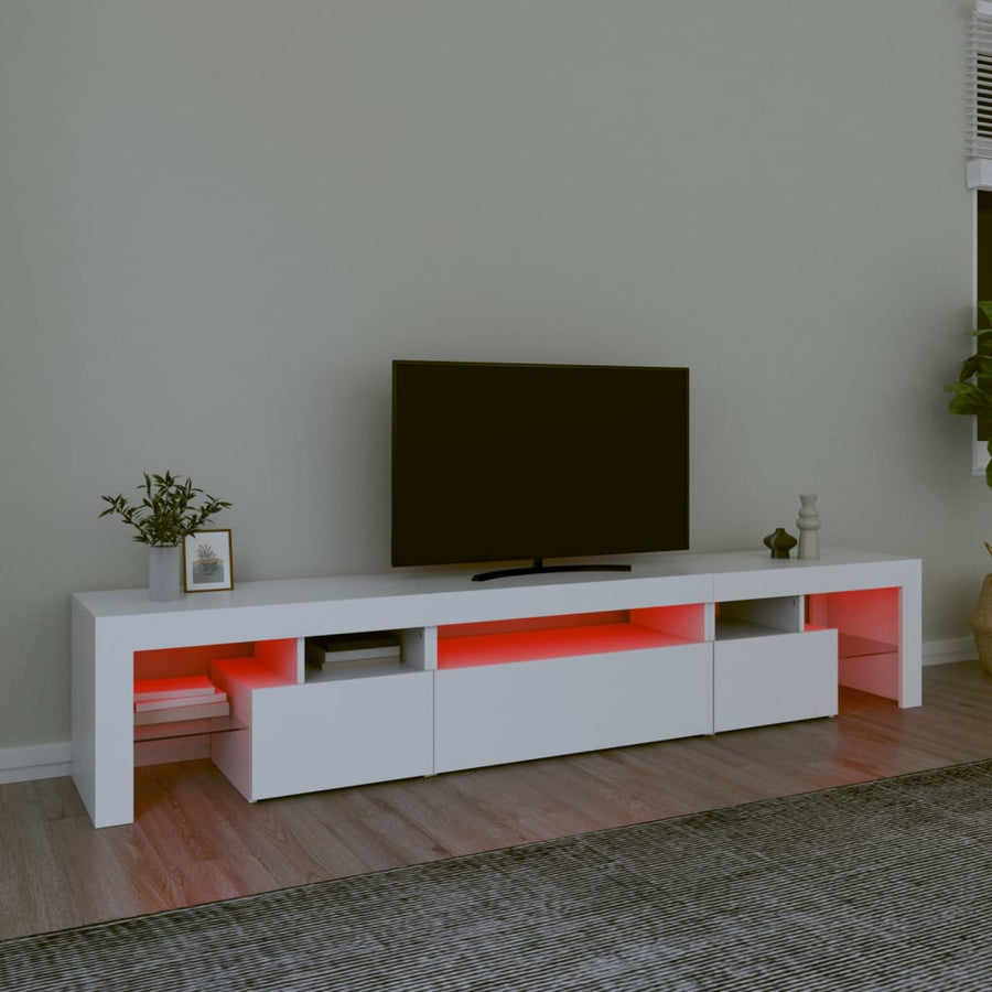 Tv-Meubel Met Led-Verlichting 25X36,5X40 Cm 215 x 36.5 x 40 cm Wit