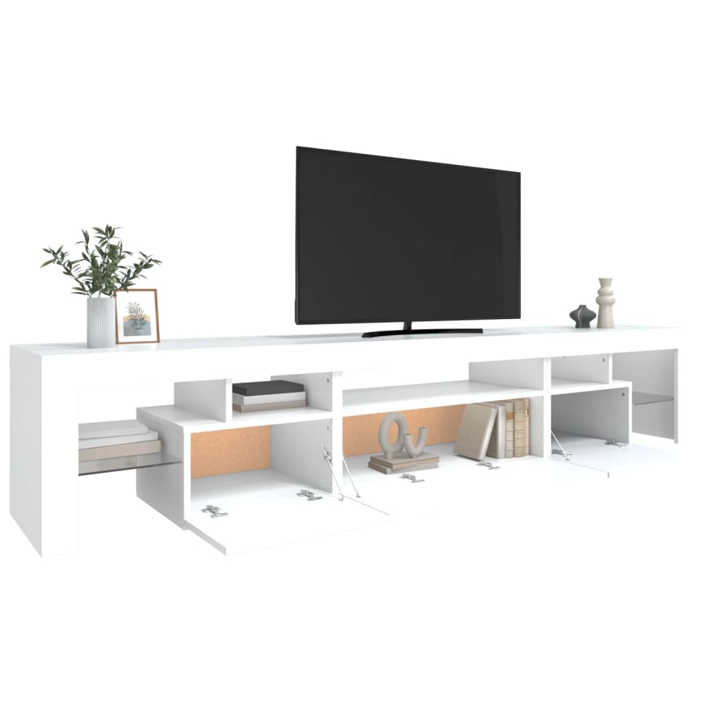 Tv-Meubel Met Led-Verlichting 25X36,5X40 Cm 215 x 36.5 x 40 cm Wit