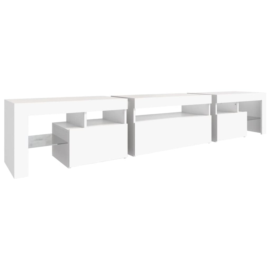 Tv-Meubel Met Led-Verlichting 25X36,5X40 Cm 215 x 36.5 x 40 cm Wit