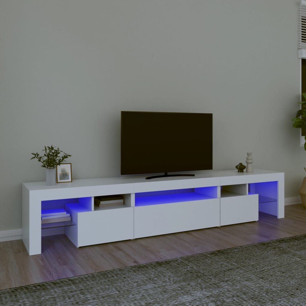 Tv-Meubel Met Led-Verlichting 25X36,5X40 Cm 215 x 36.5 x 40 cm Wit