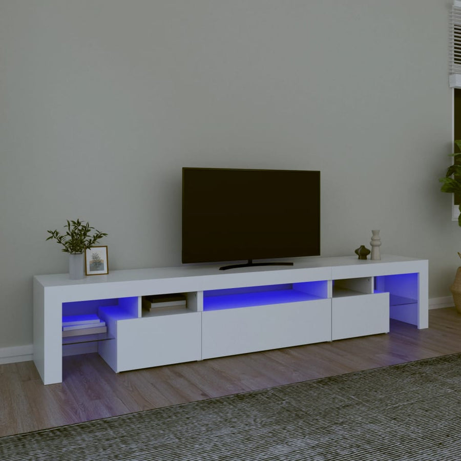 Tv-Meubel Met Led-Verlichting 25X36,5X40 Cm 215 x 36.5 x 40 cm Wit