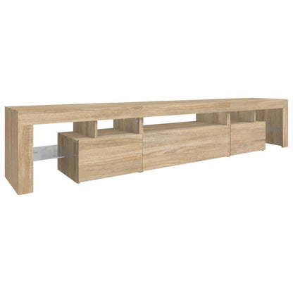 Tv-Meubel Met Led-Verlichting 25X36,5X40Cm Kleurig 215 x 36.5 x 40 cm Sonoma eiken