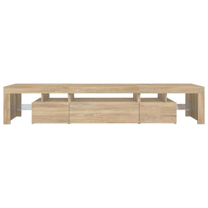 Tv-Meubel Met Led-Verlichting 25X36,5X40Cm Kleurig 215 x 36.5 x 40 cm Sonoma eiken