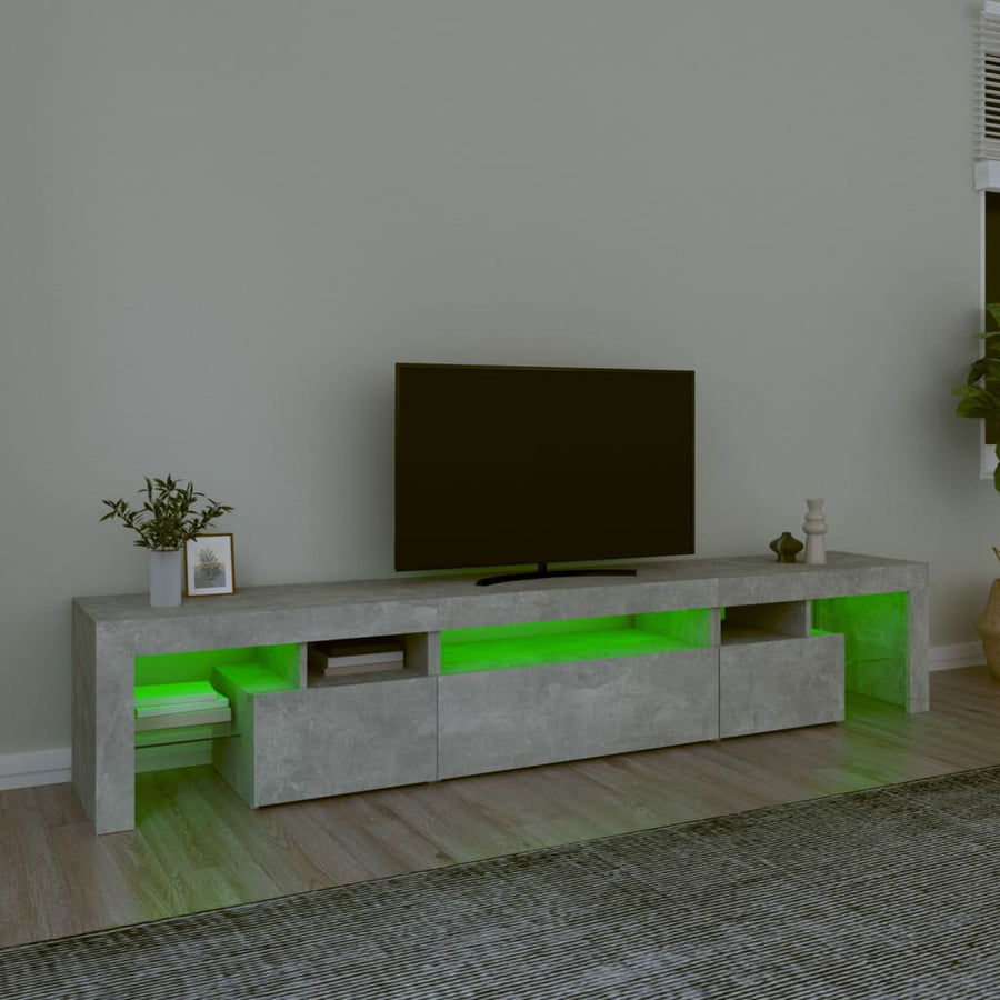 Tv-Meubel Met Led-Verlichting 25X36,5X40 Cm 215 x 36.5 x 40 cm Betongrijs