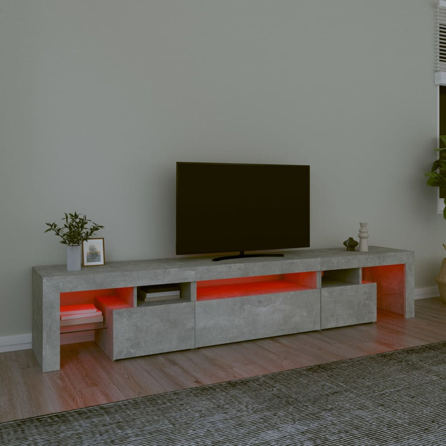 Tv-Meubel Met Led-Verlichting 25X36,5X40 Cm 215 x 36.5 x 40 cm Betongrijs