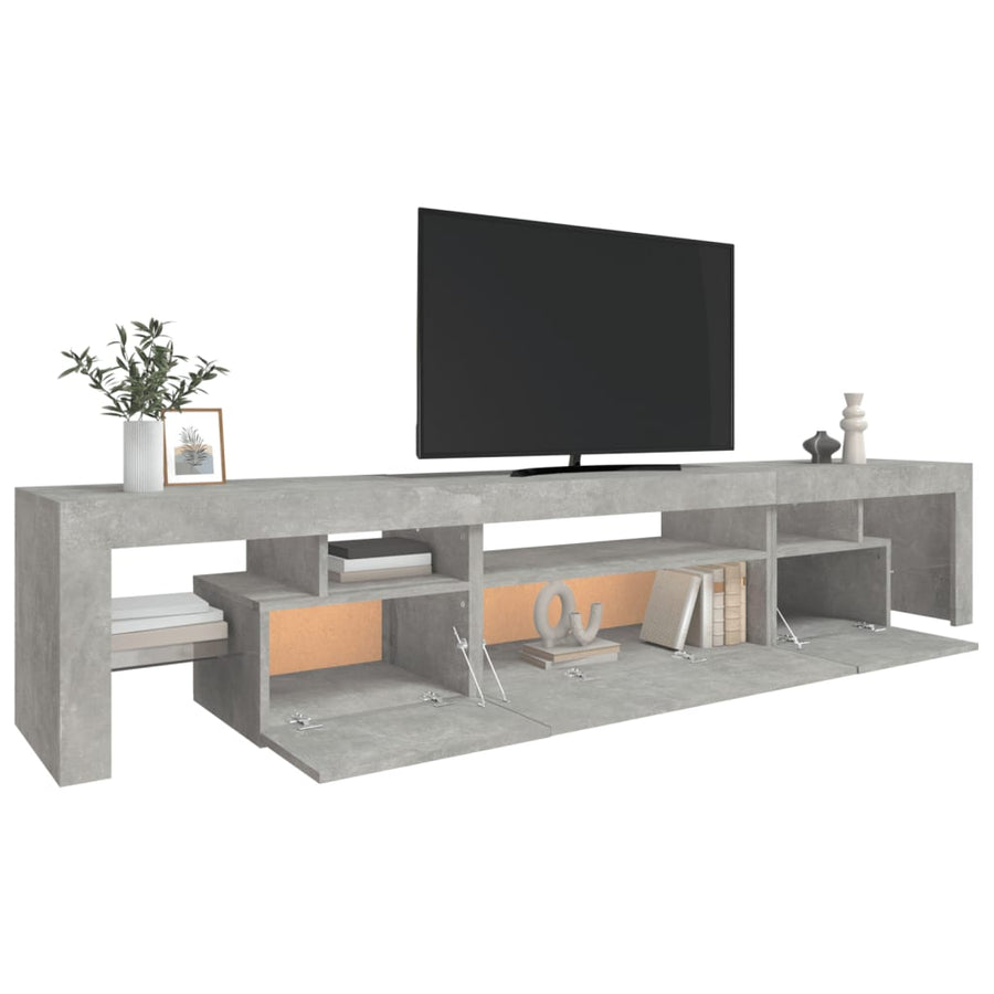 Tv-Meubel Met Led-Verlichting 25X36,5X40 Cm 215 x 36.5 x 40 cm Betongrijs