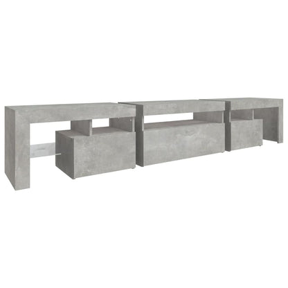 Tv-Meubel Met Led-Verlichting 25X36,5X40 Cm 215 x 36.5 x 40 cm Betongrijs