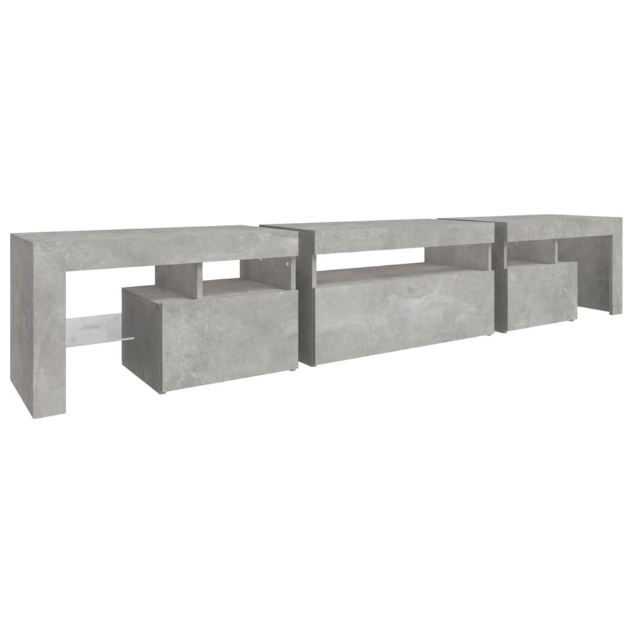 Tv-Meubel Met Led-Verlichting 25X36,5X40 Cm 215 x 36.5 x 40 cm Betongrijs