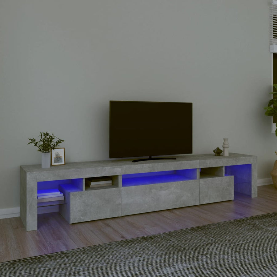 Tv-Meubel Met Led-Verlichting 25X36,5X40 Cm 215 x 36.5 x 40 cm Betongrijs