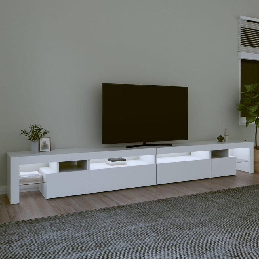 Tv-Meubel Met Led-Verlichting 290X36,5X40 Cm 290 x 36.5 x 40 cm Wit