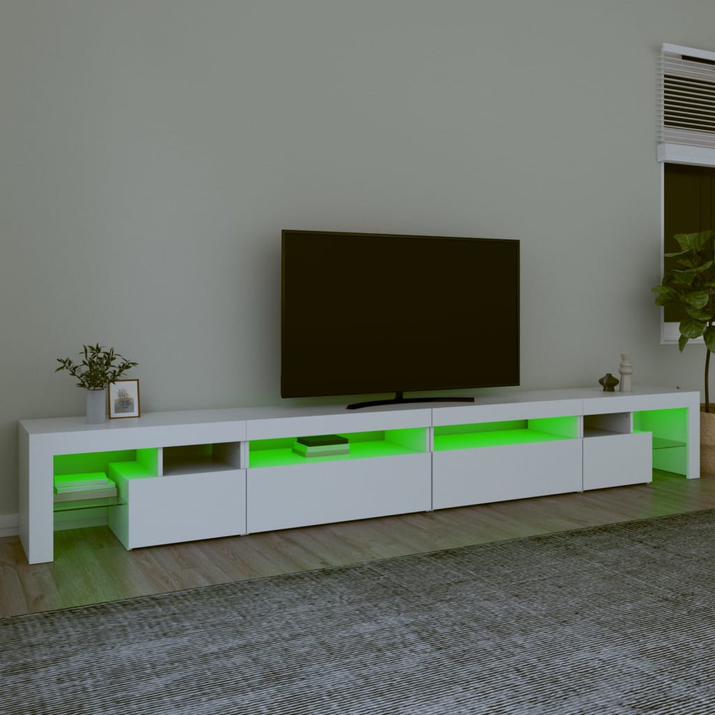 Tv-Meubel Met Led-Verlichting 290X36,5X40 Cm 290 x 36.5 x 40 cm Wit
