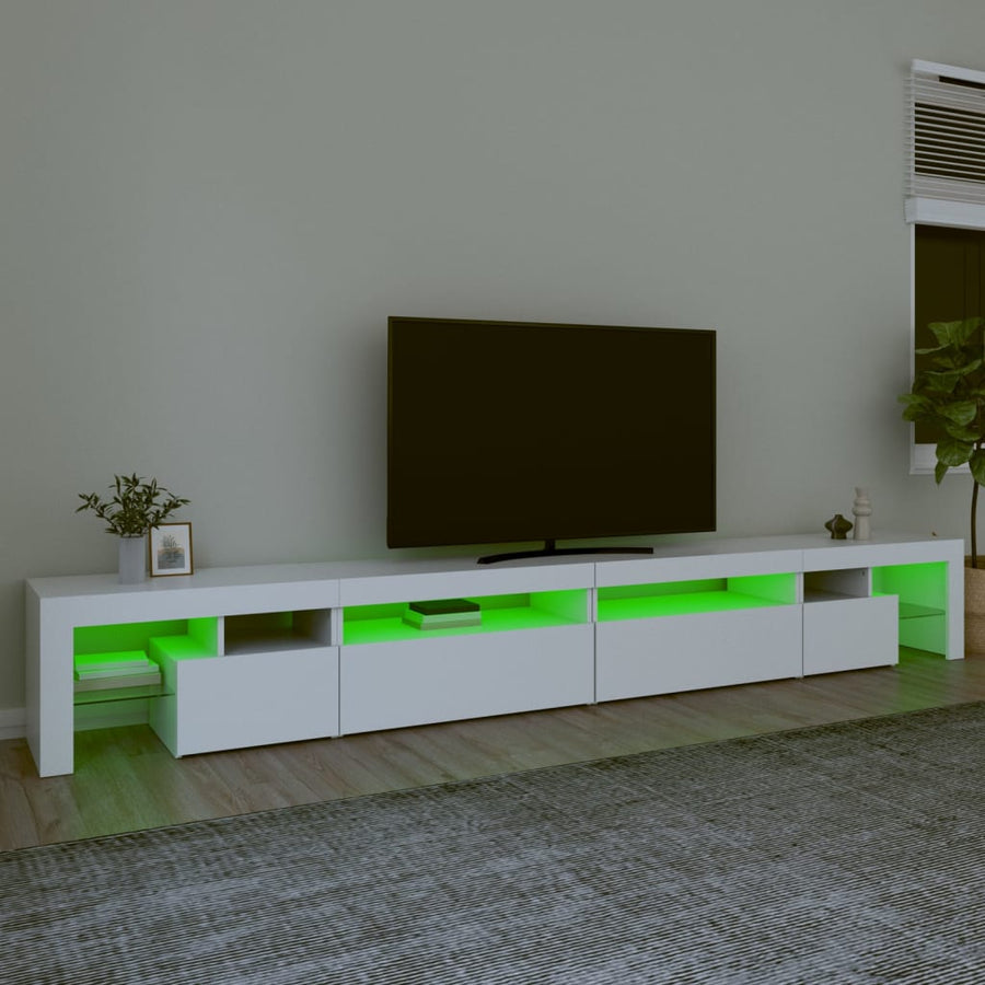 Tv-Meubel Met Led-Verlichting 290X36,5X40 Cm 290 x 36.5 x 40 cm Wit